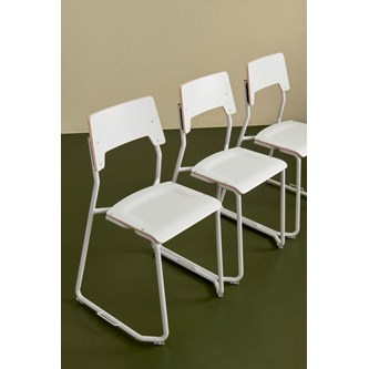 Como stol medestel sh 45 cm m/ kobling, medium sæde hvidt stel