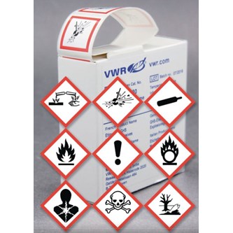 Advarselsetiket "Brandfarlig" 500 stk.