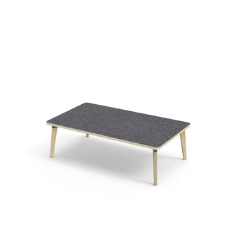 Grow bord linoleum 140x80 cm sort manchet