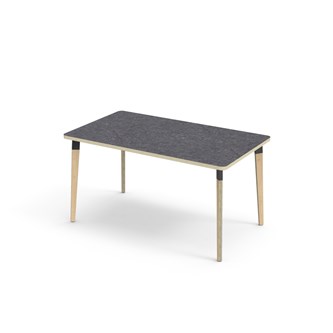Grow bord linoleum 140x80 cm sort manchet