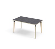 Grow bord linoleum 140x80 cm sort manchet