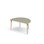 Grow bord linoleum halvrundt 120-80 cm sort manchet