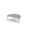 Grow bord linoleum halvrundt 120-80 cm sort manchet
