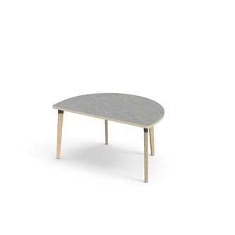 Grow bord linoleum halvrundt 120-80 cm sort manchet