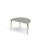 Grow bord linoleum halvrundt 120-80 cm sort manchet