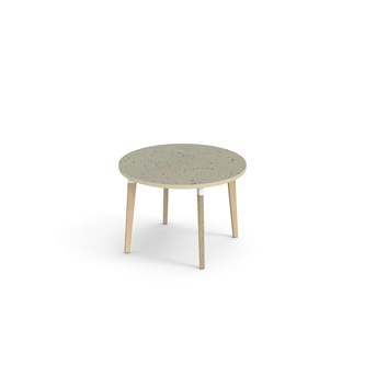 Grow bord linoleum Ø90 cm hvid manchet