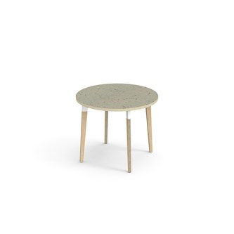 Grow bord linoleum Ø90 cm hvid manchet