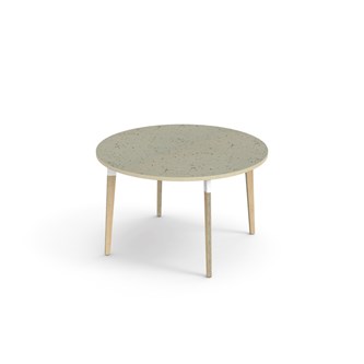 Grow bord linoleum Ø120 cm hvid manchet