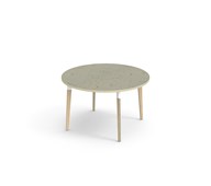 Grow bord linoleum Ø120 cm hvid manchet