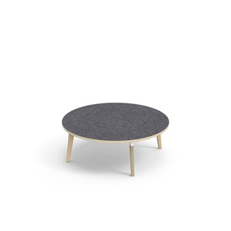 Grow bord linoleum Ø120 cm hvid manchet