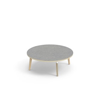 Grow bord linoleum Ø120 cm hvid manchet