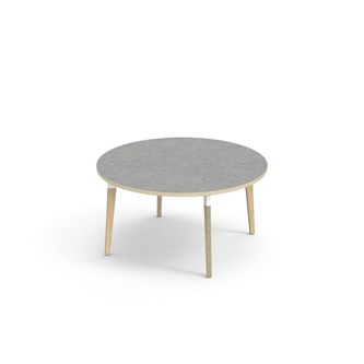 Grow bord linoleum Ø120 cm hvid manchet