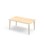 Grow bord HT 140x80 cm hvid manchet