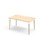 Grow bord HT 140x80 cm hvid manchet