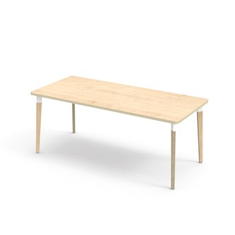 Grow bord laminat 180x80 cm hvid manchet