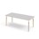 Grow bord laminat 180x80 cm hvid manchet