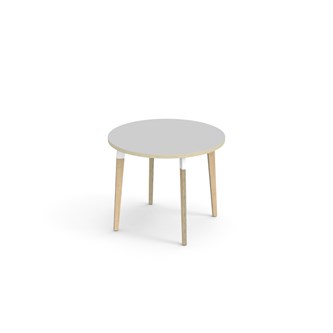 Grow bord laminat Ø90 cm hvid manchet