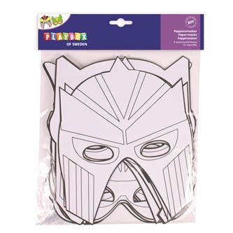 Papmasker superhelte 12 stk.