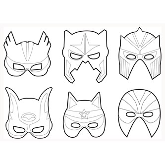 Papmasker superhelte 12 stk.