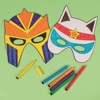 Papmasker superhelte 12 stk.