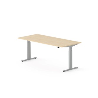 Work skrivebord 180x80 cm, sølv stel