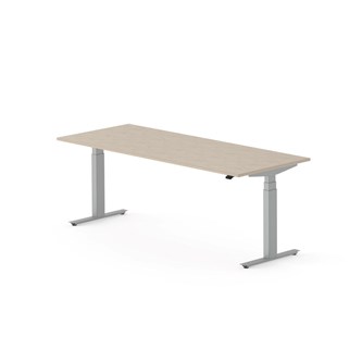Work skrivebord 200x80 cm, sølv stel