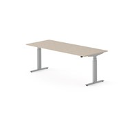 Work skrivebord 200x80 cm, sølv stel