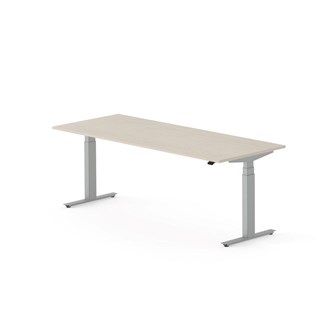 Work skrivebord 200x80 cm, sølv stel