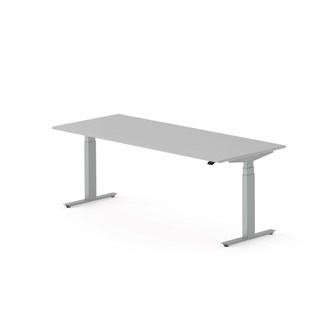 Work skrivebord 200x80 cm, sølv stel