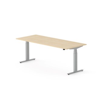 Work skrivebord 200x80 cm, sølv stel