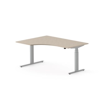Work skrivebord venstre 160x120 cm, sølv stel