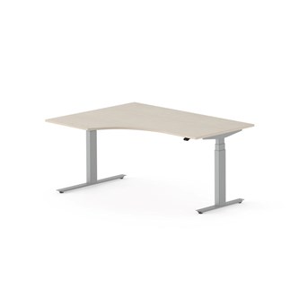 Work skrivebord venstre 160x120 cm, sølv stel