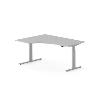 Work skrivebord venstre 160x120 cm, sølv stel