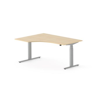 Work skrivebord venstre 160x120 cm, sølv stel