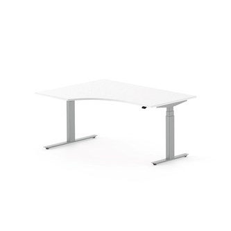 Work skrivebord venstre 160x120 cm, sølv stel