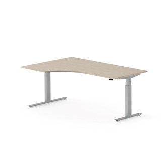 Work skrivebord venstre 180x120 cm, sølv stel