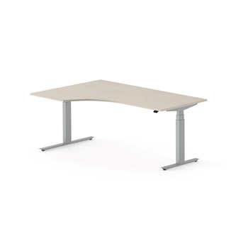 Work skrivebord venstre 180x120 cm, sølv stel
