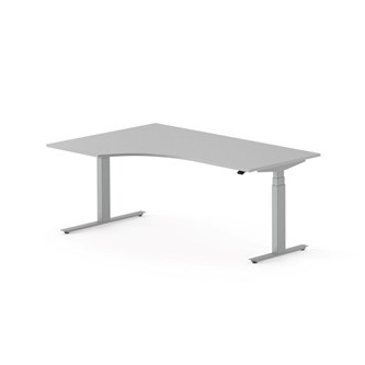 Work skrivebord venstre 180x120 cm, sølv stel