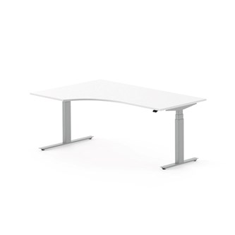 Work skrivebord venstre 180x120 cm, sølv stel