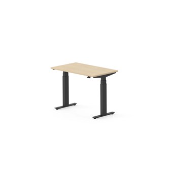 Work skrivebord 100x60 cm, sort stel