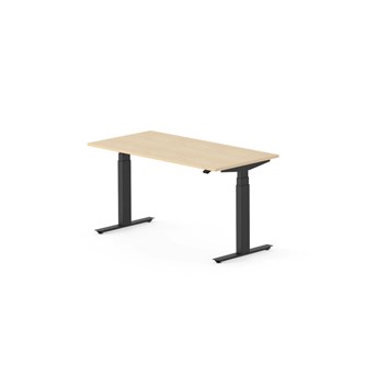Work skrivebord 140x70 cm, sort stel