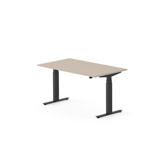 Work skrivebord 140x80 cm, sort stel