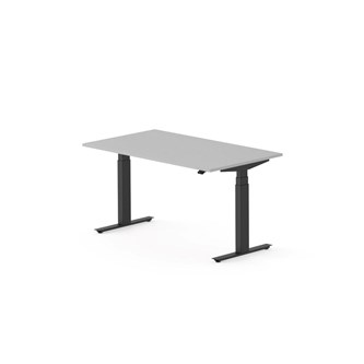 Work skrivebord 140x80 cm, sort stel