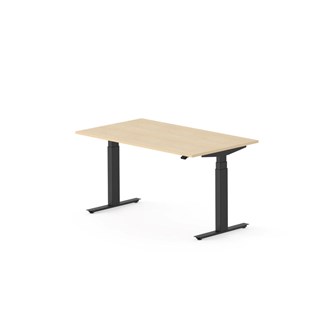 Work skrivebord 140x80 cm, sort stel