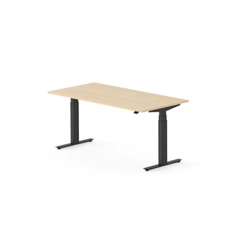 Work skrivebord 160x80 cm, sort stel