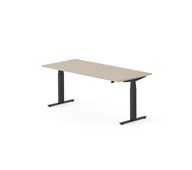 Work skrivebord 180x80 cm, sort stel
