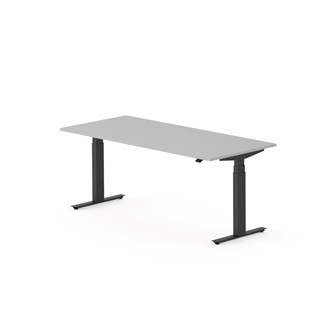 Work skrivebord 180x80 cm, sort stel