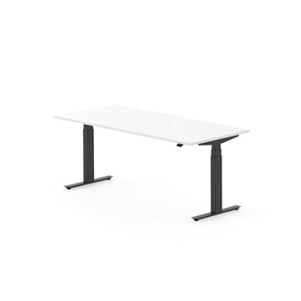Work skrivebord 180x80 cm, sort stel