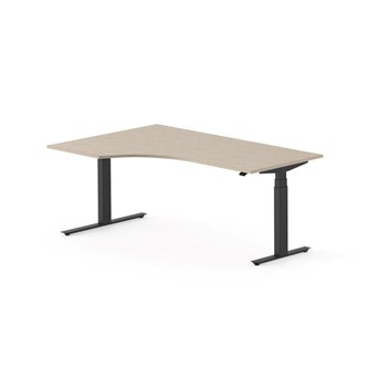 Work skrivebord venstre 180x120 cm, sort stel