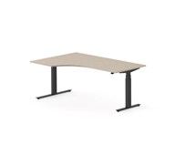 Work skrivebord venstre 180x120 cm, sort stel